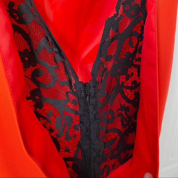 Topshop orange and black lace romper - Picture 3 of 3